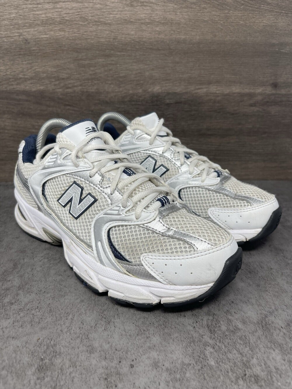 New Balance 530 White Navy Silver Womens Size 8 Running Walking Shoes MR530SG - Picture 4 of 11